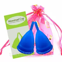Менструальная чаша с мешочком для хранения из медицинского силикона S или L