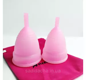 Менструальные чаши S и L из медицинского силикона с мешочком для хранения